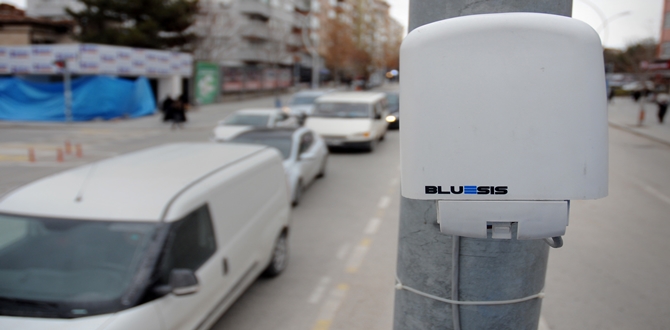 Caddelerin Trafik Yoğunluğu Ölçülüyor