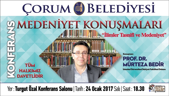 ‘İlimler Tasnifi ve Medeniyet’ Anlatılacak