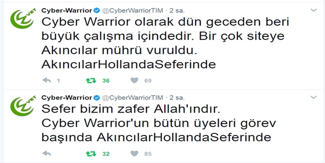 Akıncılardan Hollanda’ya Siber Saldırdı