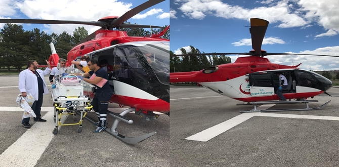 Hava Ambulansı 7 Aylık Bebek İçin Geldi