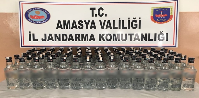 Çorum’dan Amasya’ya Kaçak İçki