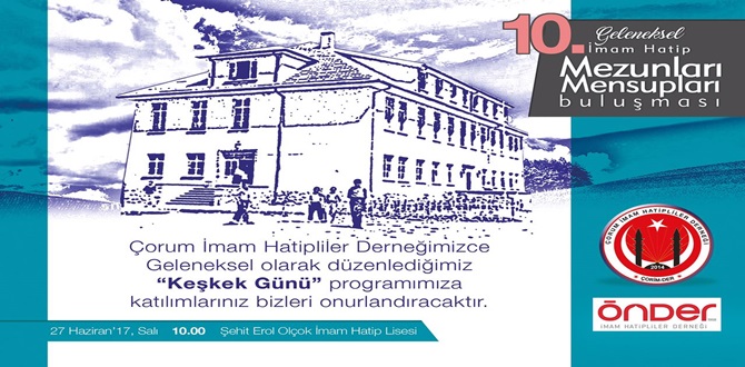 Çorum İmam Hatipliler “Keşkek Günü”nde Buluşacak