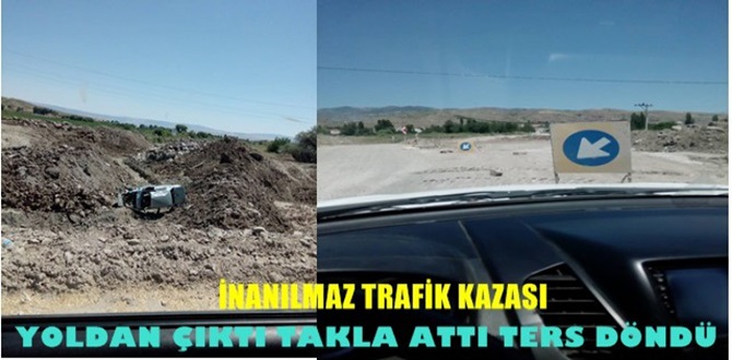 İskilip’te İnanılmaz Trafik Kazası