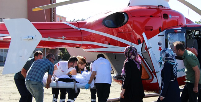 Ambulans Helikopter Alper İçin Geldi