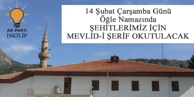 Şehitlerimiz İçin Mevlit Okutulacak