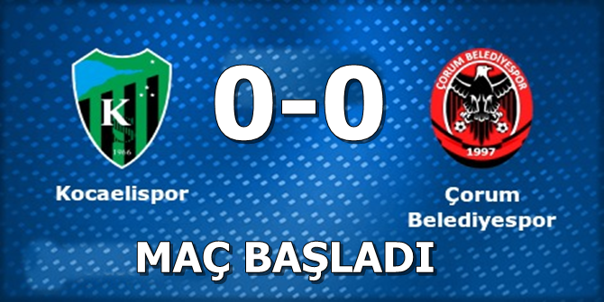 Kocaelispor: 0 Çorum Belediyespor: 0