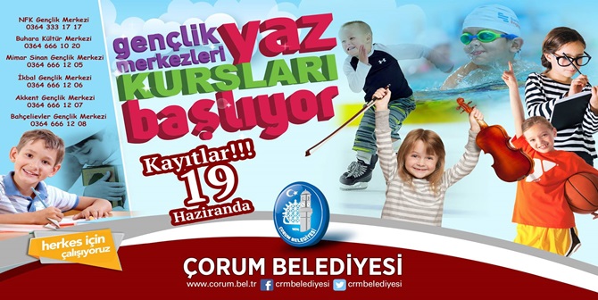 Gençlik Merkezlerinde Yaz Kursları Başlıyor