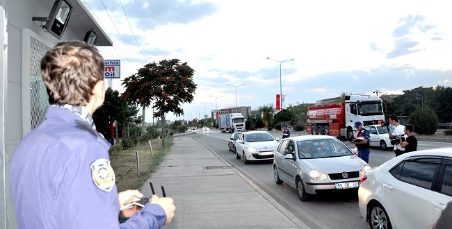 Çorum’da Trafiğe Dronlu Denetim