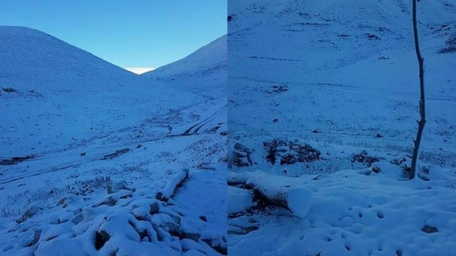 Çorum’a Mevsimin İlk Karı Düştü