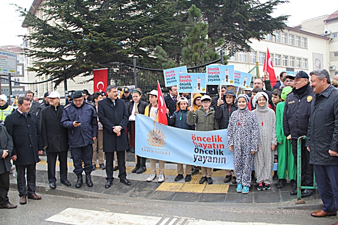 Çorum’da “Öncelik Hayatın, Öncelik Yayanın” Eylemi