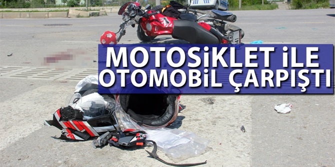 Motosiklet İle Otomobil Çarpıştı : 2’si Ağır, 3 Kişi Yaralandı