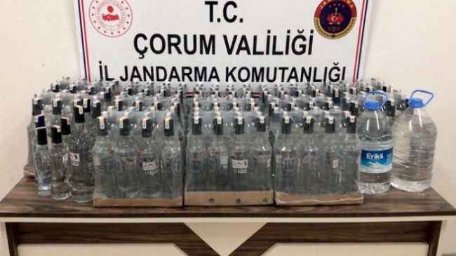 Çorum’da Kaçak İçki Operasyonu