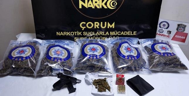 Çorum’da Esrar Operasyonu