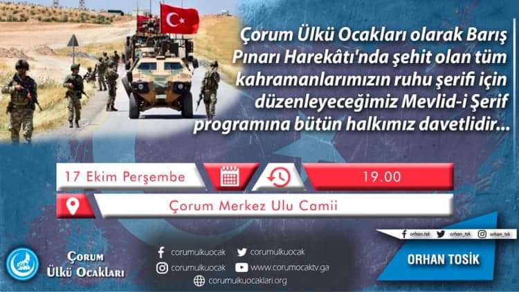 Ülkücülerden, Şehit Mehmetçikler İçin Mevlit