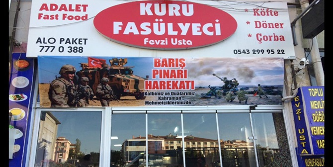 Kuru Fasulyeci Fevzi’den Barış Pınarı Harekatı’na Destek