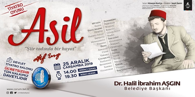 Milli Şairimiz “Asil” İle Anılacak