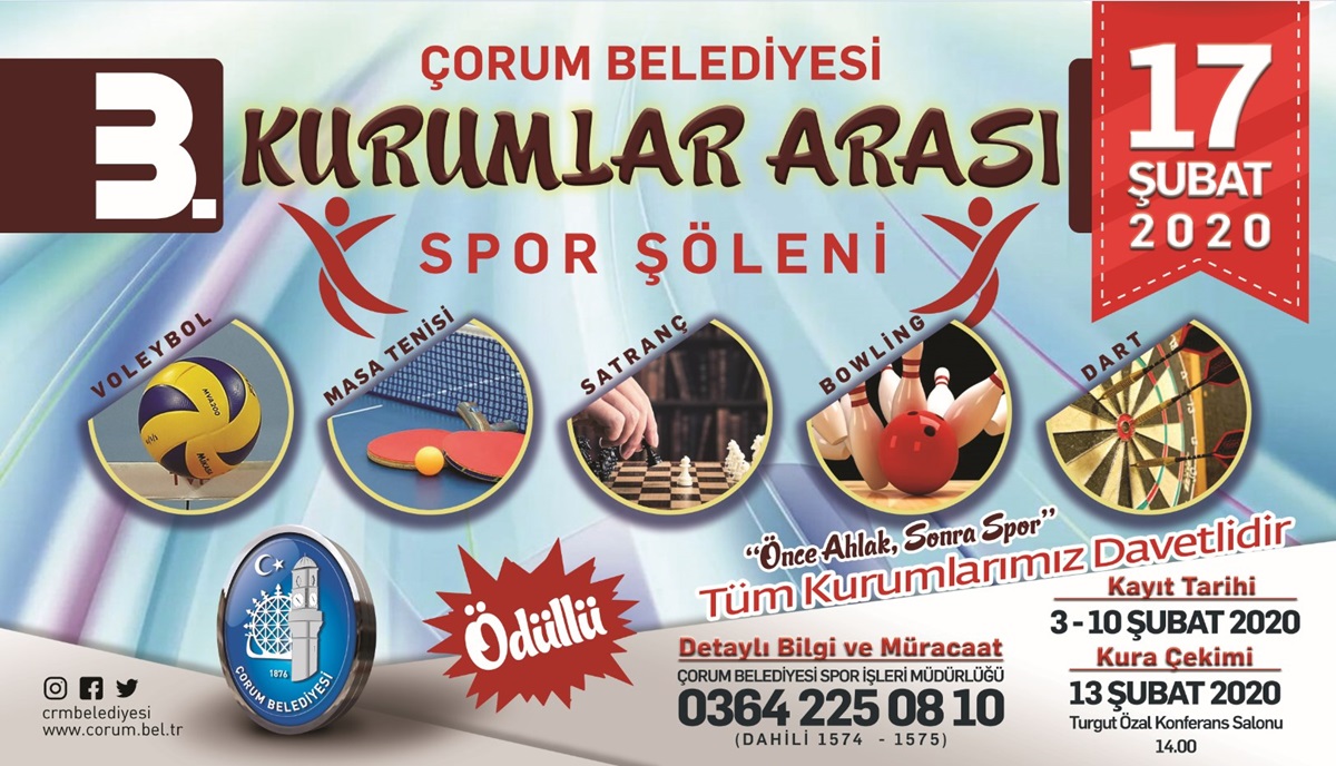 3. Kurumlararası Spor Şöleni Başlıyor