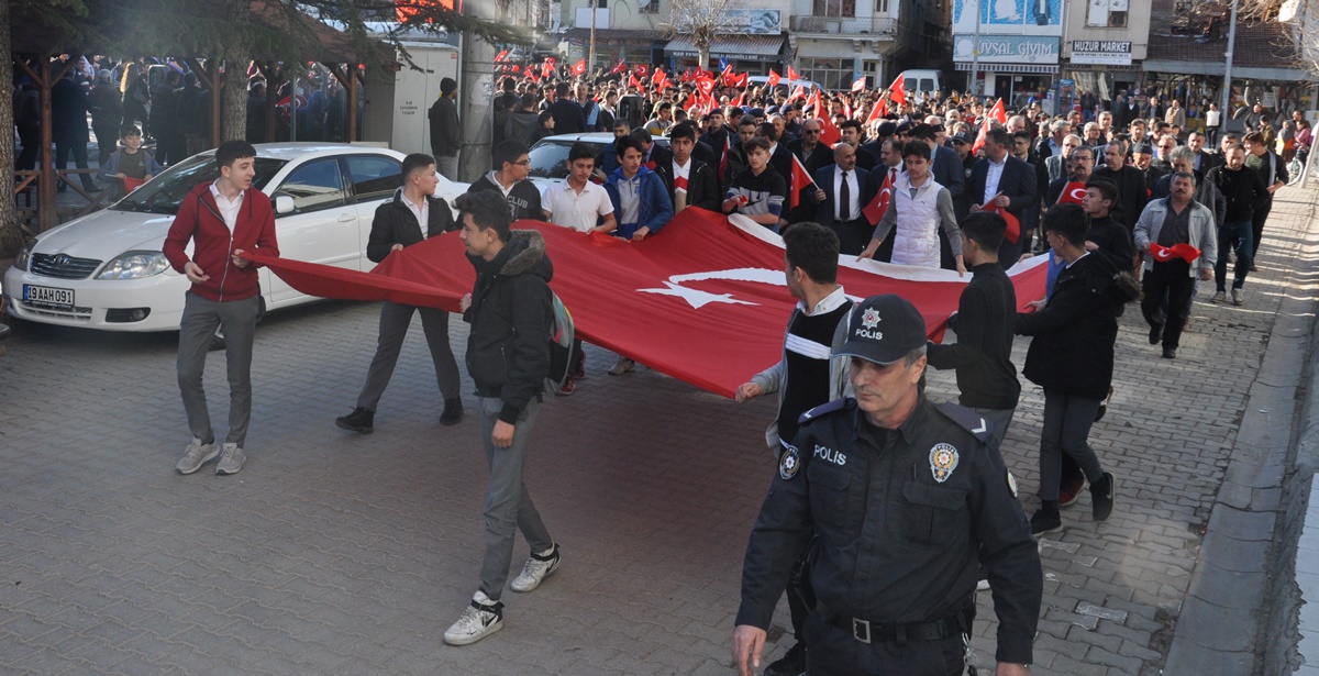 Bayat’ta Bahar Kalkanı Harekâtına Destek Yürüyüşü