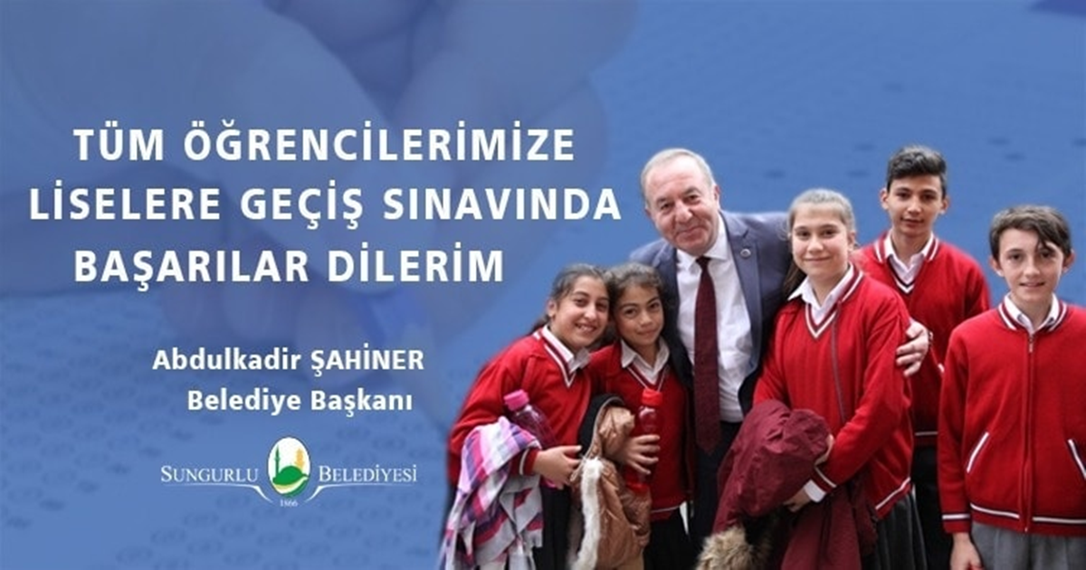 Şahiner, Sınava Girecek Öğrencilere Başarı Diledi