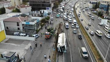 Çorum Yolcu Otobüsü Yan Yattı