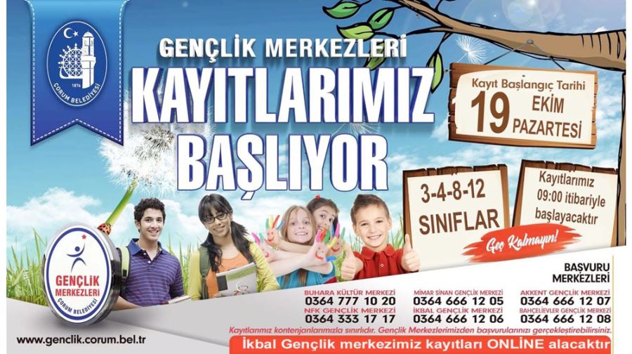 Gençlik Merkezlerine Kayıtlar Başladı