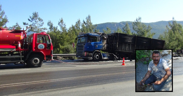 Çorum Plakalı TIR Antalya’da Küle Döndü