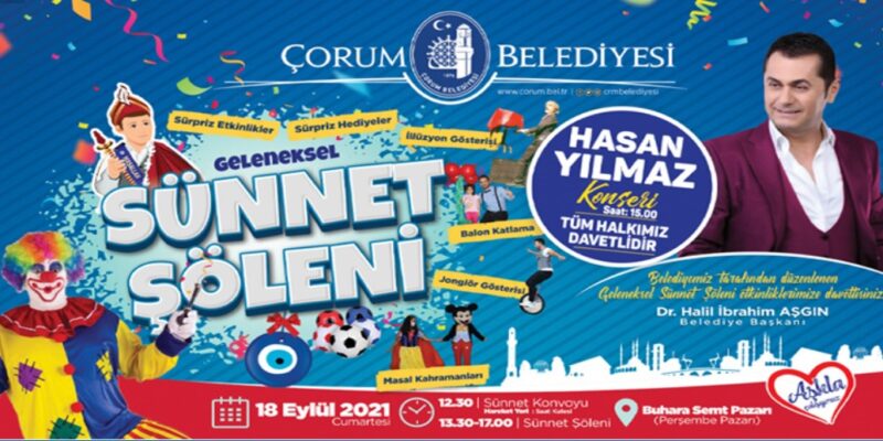 Çorum Belediyesi Sünnet Şöleni Düzenleyecek