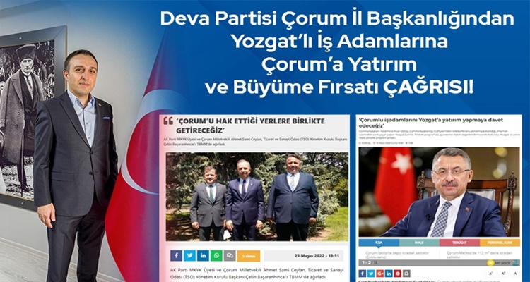 DEVA Partisi’nden Yozgatlı İş İnsanlarına Çağrı!