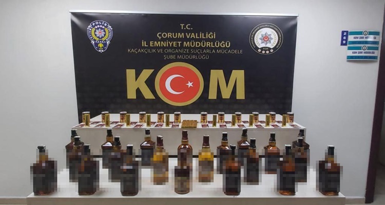 Çorum Polisinden Kaçak Alkol Operasyonu!