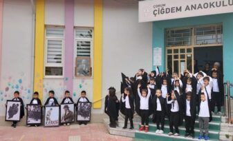 Çiğdem Anaokulu Miniklerden “Çocuk Gözüyle Atatürk” Sergisi