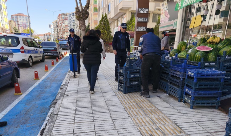 Kaldırım İşgaline Sıkı Denetim